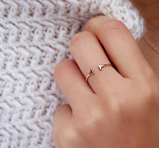Dainty open ring - Minimalist ring - Delicate gold ring - Minimal ring