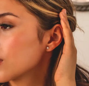 Minimalist & Calssy Stud earrings CZ Diamond Earrings Dainty Silver Earrings Perfect gift for her