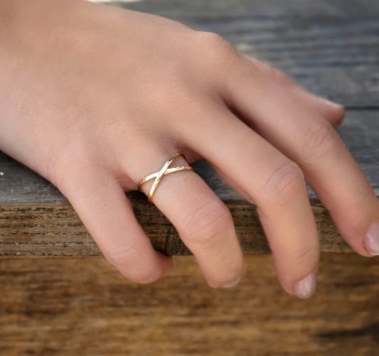 Double ring - Gold dainty ring - .925 silver ring - Dainty ring - Minimalist ring - Minimalist jewelry - Infinity ring