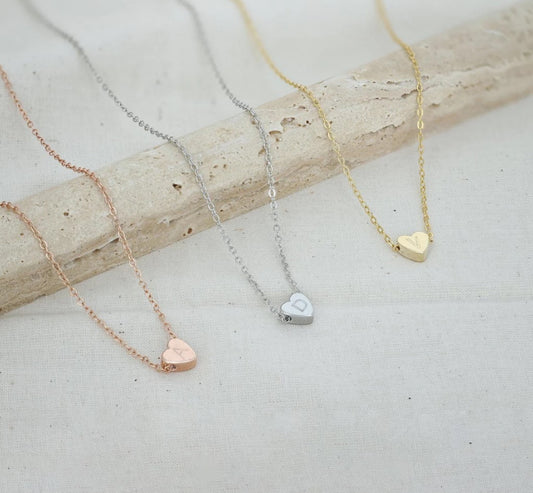 Sterling Silver Heart Necklace Delicate Heart Necklace Tiny Heart Necklace Bridesmaid Gift