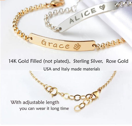 Baby girl Bracelet Gold, Silver, Toddler Bracelets