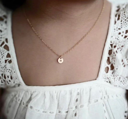 Kids Necklace &nbsp;Initial necklace in 14k Gold Fill &nbsp;Kids Name Necklace