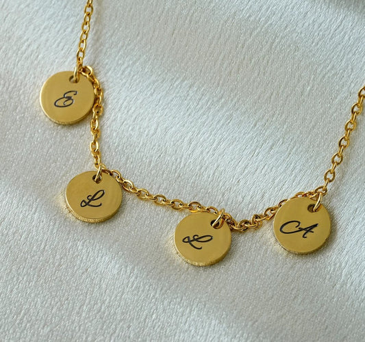 Personalized Name Circle Anklet, Initial Anklet, Custom Name Anklet