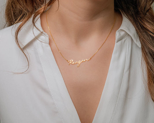 Dainty Name Necklace, Gold Name Necklace, Personalized Necklace