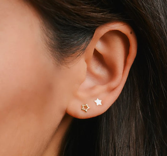 Star stud earrings - Silver Star stud earrings - Minimalist earrings - Dainty studs - Minimalist studs