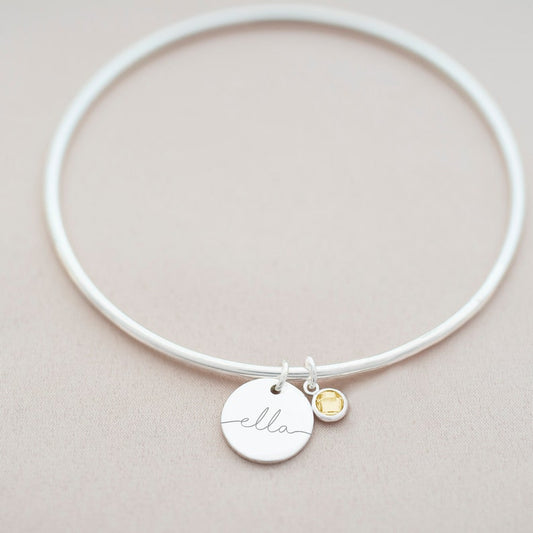 Esme Personalised Name Bangle – Women’s Bracelet Gift